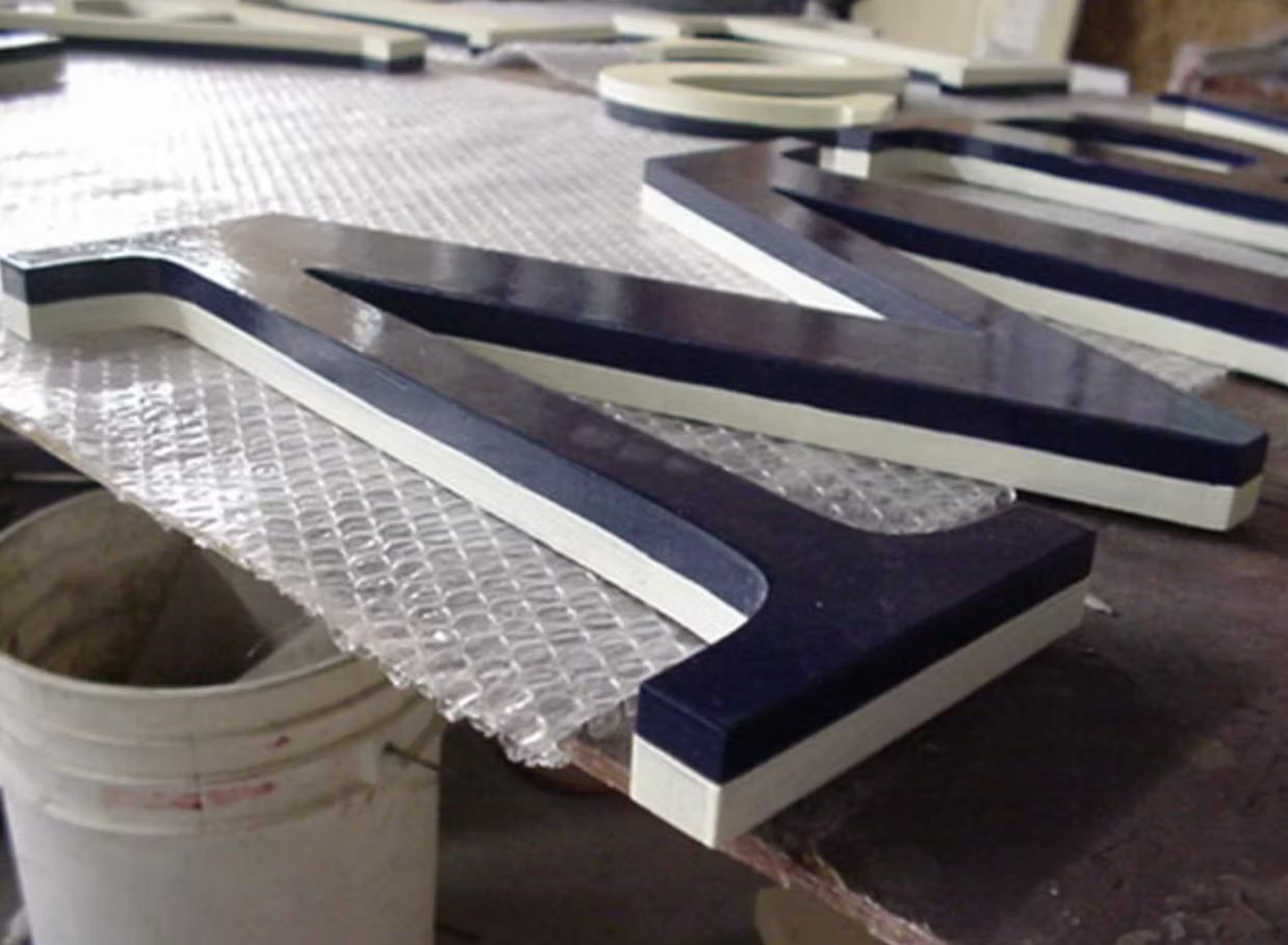 Dimensional Sign Letters During Shop Fabrication