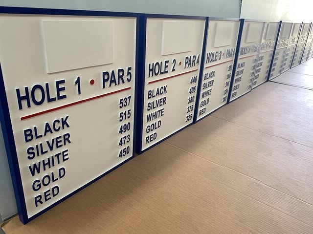 Golf Course Hole Scoreboard Signs