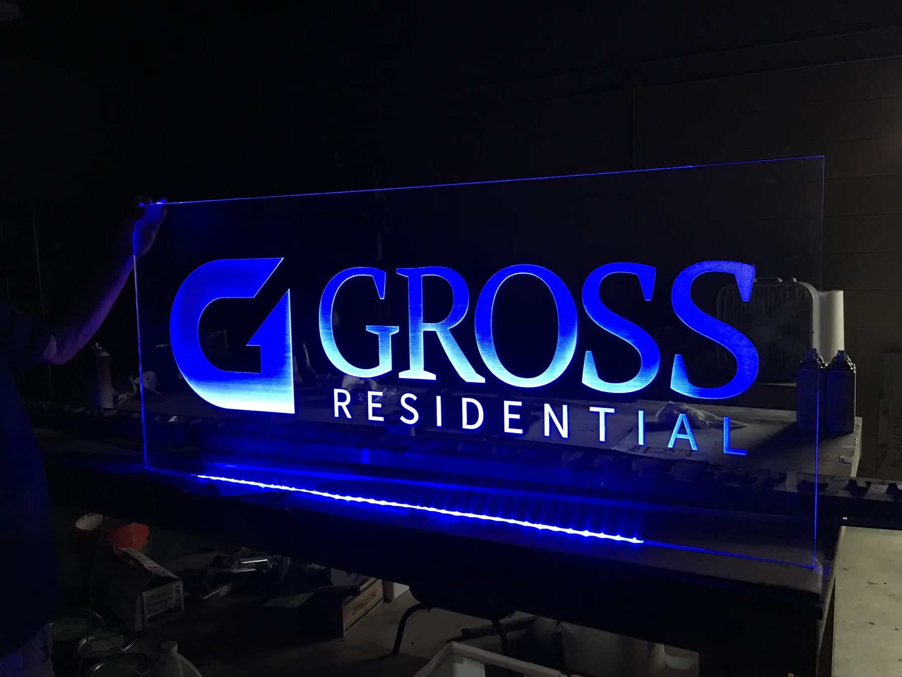 Gross Residential Illuminated Dimensional Sign