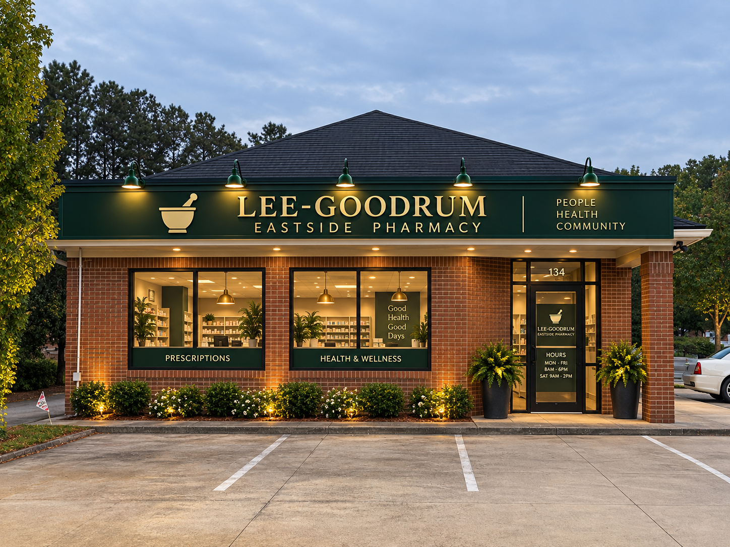 AI-generated Lee-Goodrum sign concept, not a completed sign