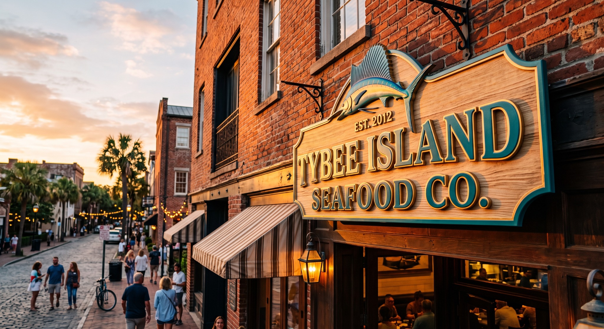Tybee Island Seafood Co. storefront sign