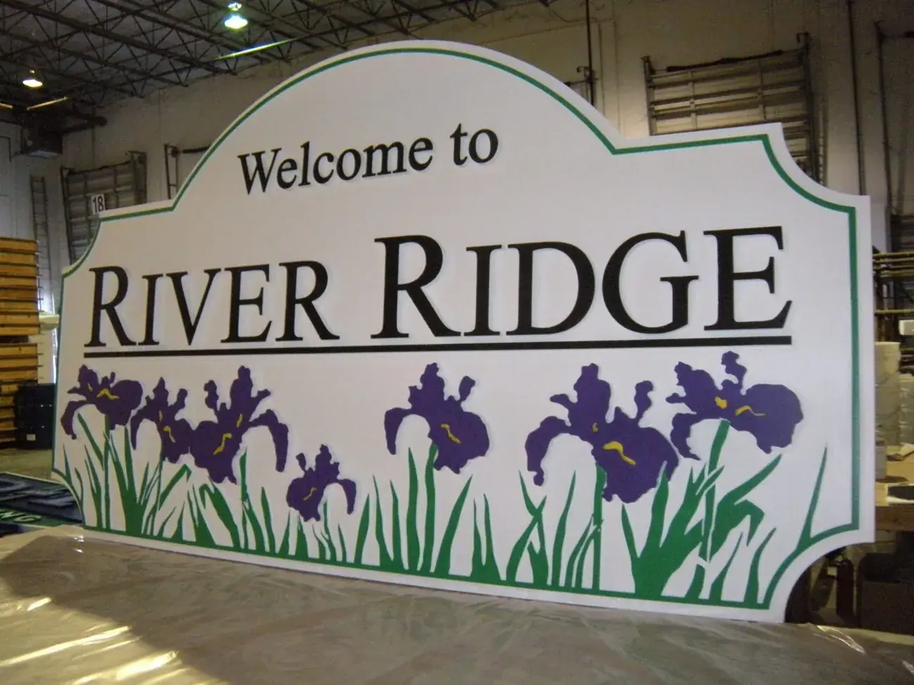 River Ridge custom entrance sign