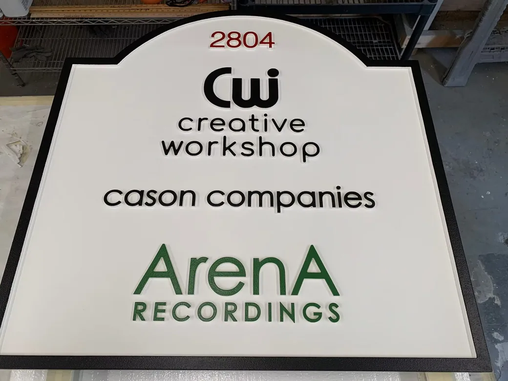 Creative Workshop Cason Companies Arena Recordings Sign Panel