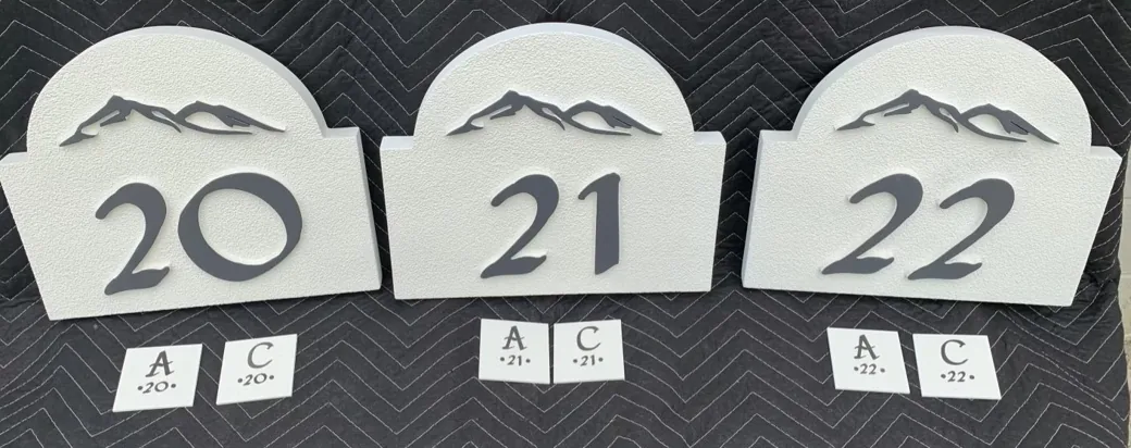 Custom Dimensional Apartment Building Numbers