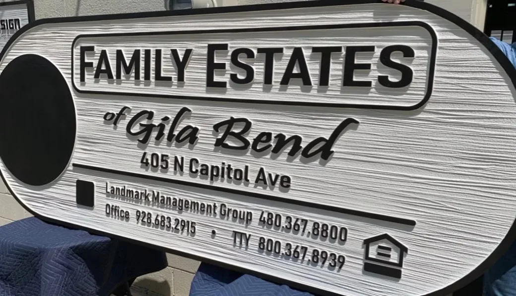 Family Estates Gila Bend Ranch Sign