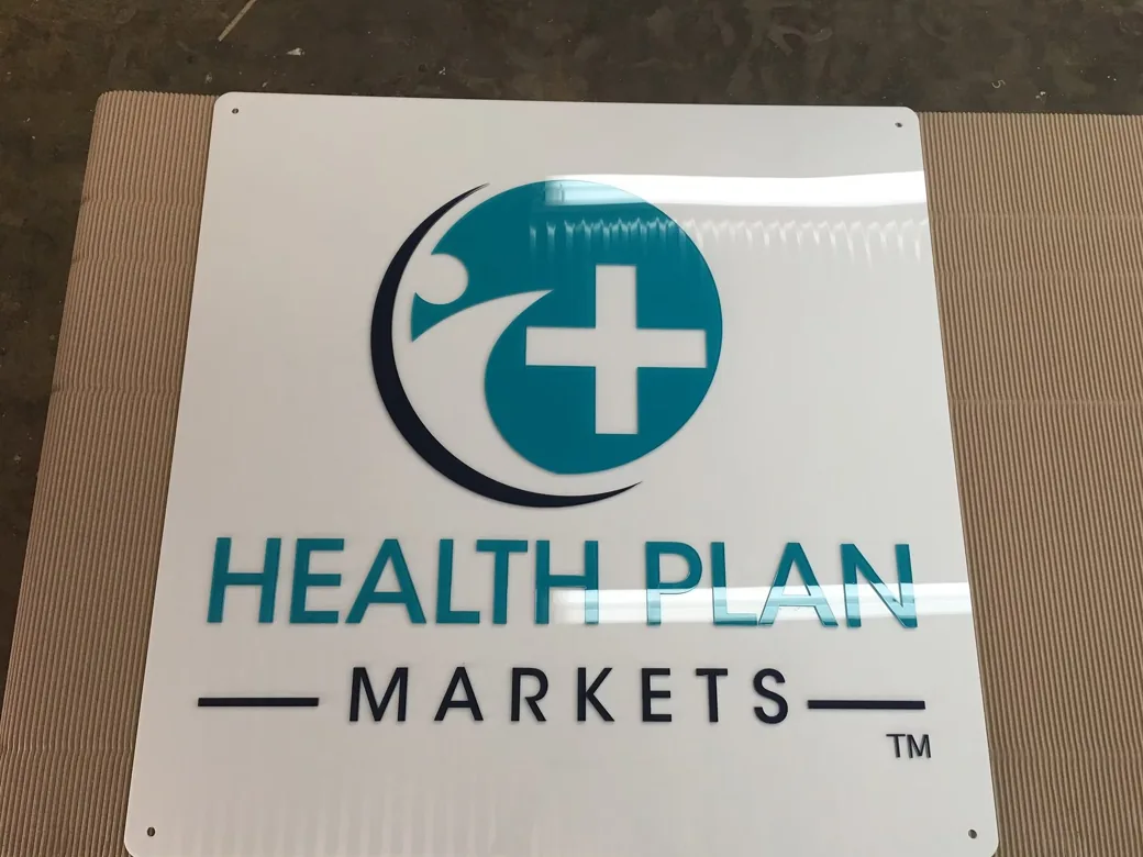 Health Plan Markets Logo Sign Panel