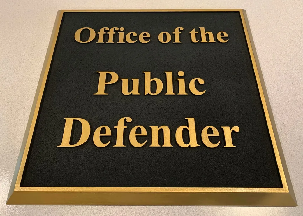 Office Public Defender Dimensional Wall Plaque