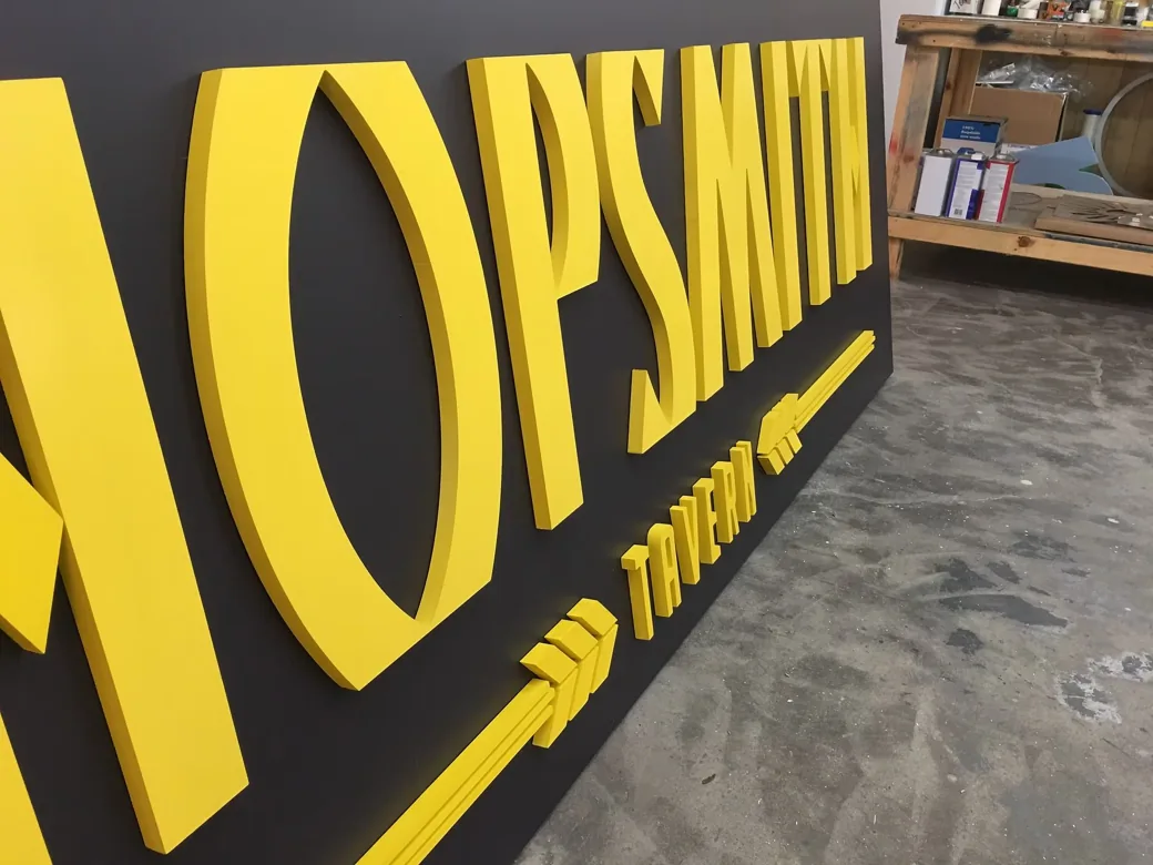 Open Sky Yellow Dimensional Storefront Letters
