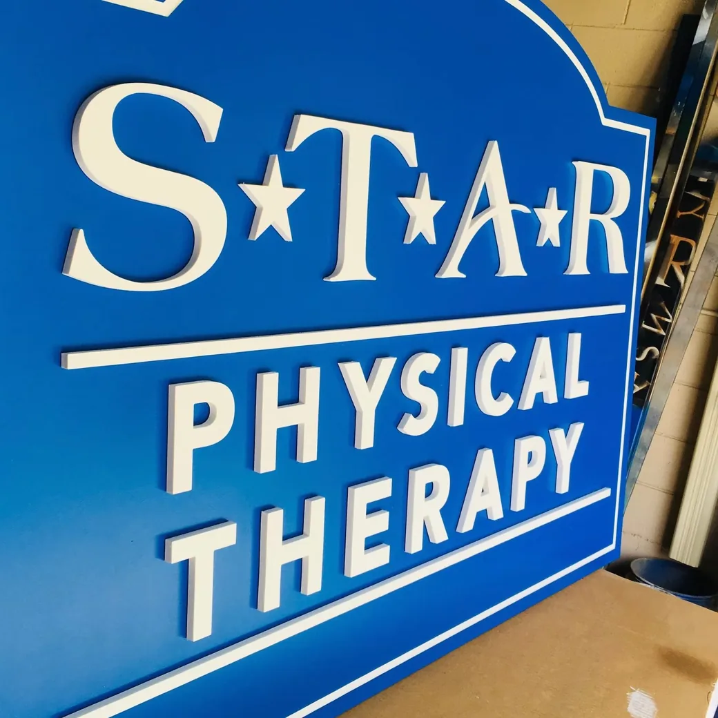 Star Physical Therapy Shaped Dimensional Sign Panel