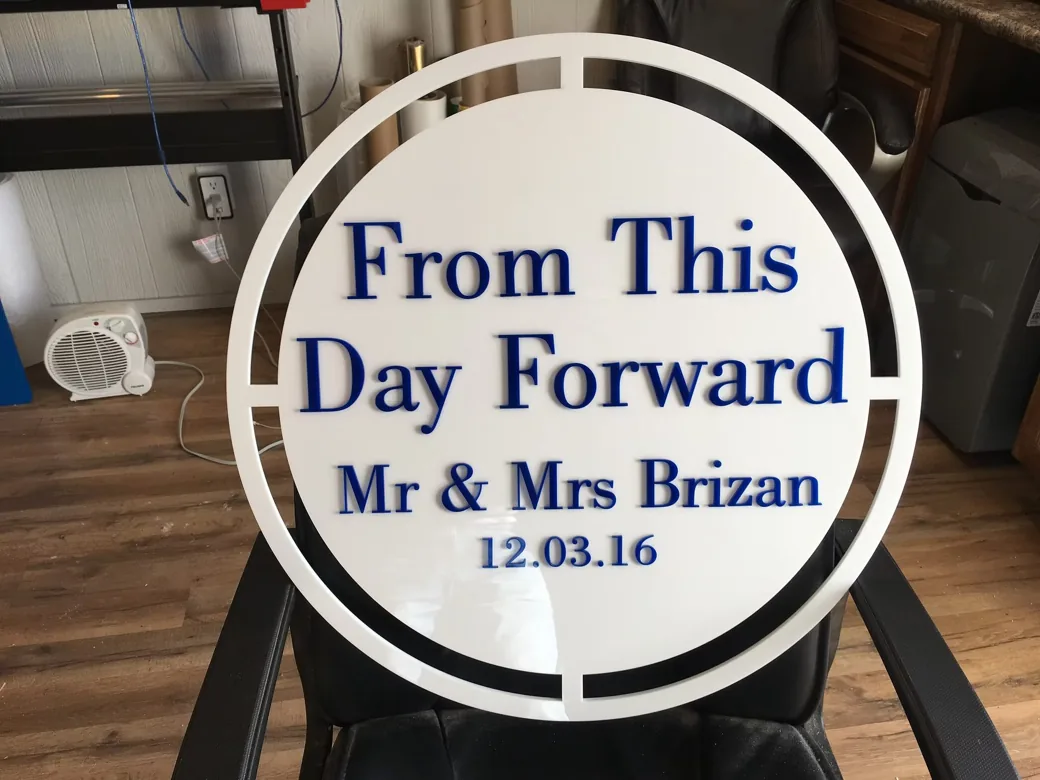 This Day Forward Round Wedding Sign