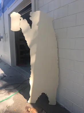 Custom routed state silhouette sign component