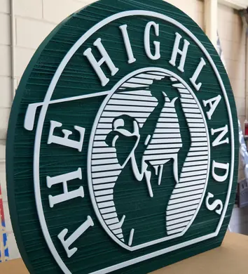 The Highlands round community sign
