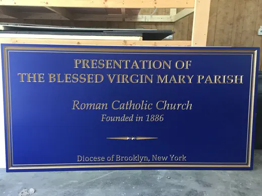 Presentation of the Blessed Virgin Mary Parish plaque