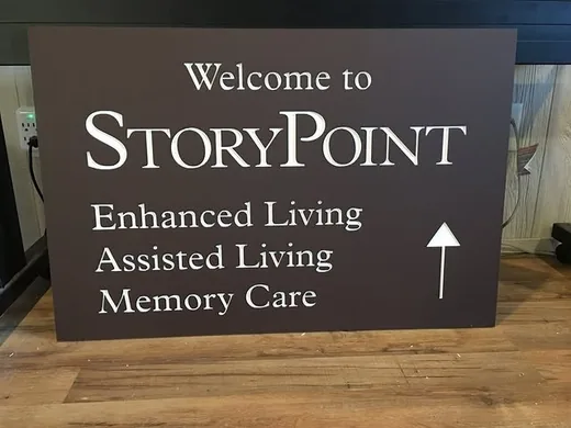 StoryPoint Enhanced Living assisted living and memory care directional sign