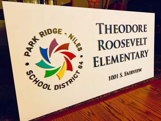 Theodore Roosevelt Elementary school logo sign