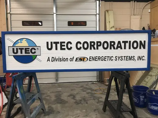 UTEC Corporation industrial identification sign
