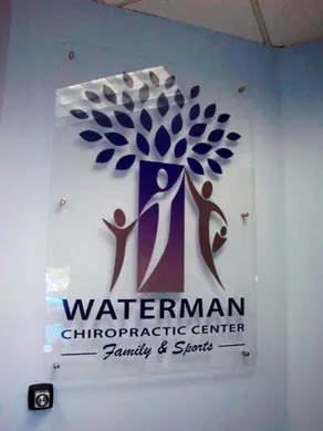 Waterman Chiropractic Center logo wall sign